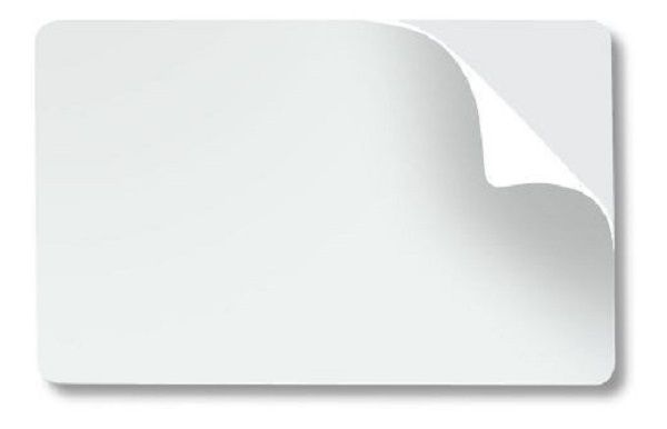 Cartão/Cartões Pvc Branco Adesivado Personalizável 0,46mm 100 Unidades